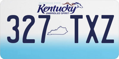 KY license plate 327TXZ