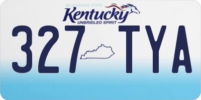KY license plate 327TYA