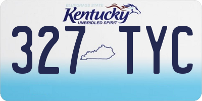 KY license plate 327TYC