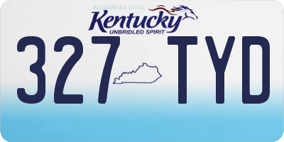 KY license plate 327TYD