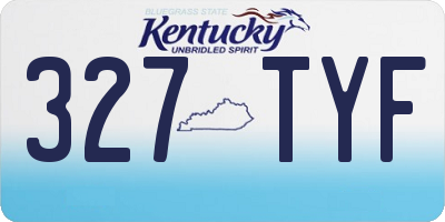 KY license plate 327TYF