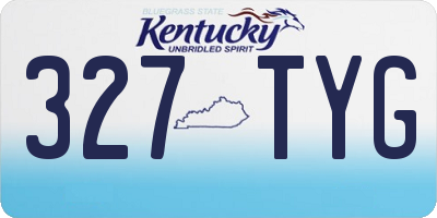 KY license plate 327TYG