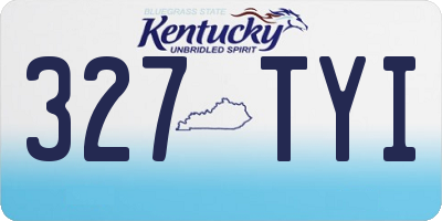 KY license plate 327TYI