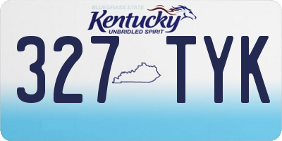 KY license plate 327TYK