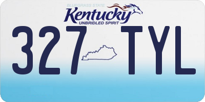 KY license plate 327TYL