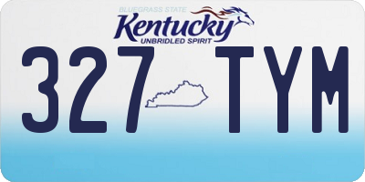 KY license plate 327TYM
