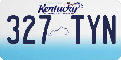 KY license plate 327TYN
