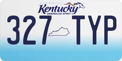 KY license plate 327TYP