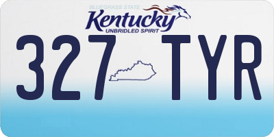 KY license plate 327TYR