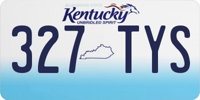 KY license plate 327TYS