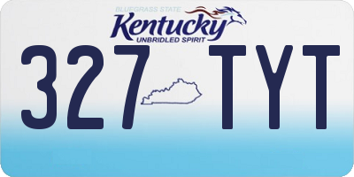 KY license plate 327TYT
