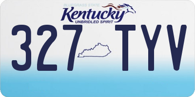 KY license plate 327TYV