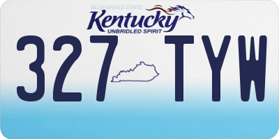 KY license plate 327TYW