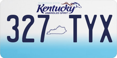 KY license plate 327TYX