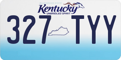 KY license plate 327TYY