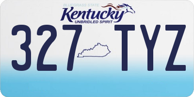 KY license plate 327TYZ