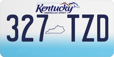 KY license plate 327TZD