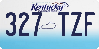 KY license plate 327TZF