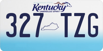 KY license plate 327TZG