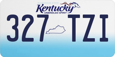 KY license plate 327TZI