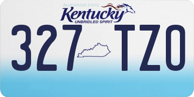 KY license plate 327TZO