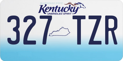 KY license plate 327TZR