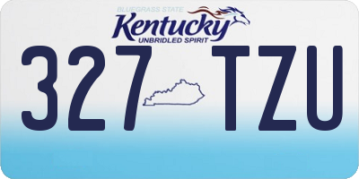 KY license plate 327TZU