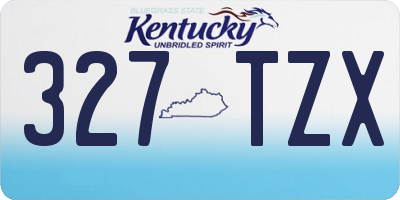 KY license plate 327TZX
