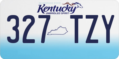 KY license plate 327TZY
