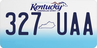 KY license plate 327UAA