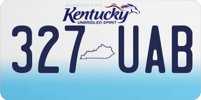 KY license plate 327UAB