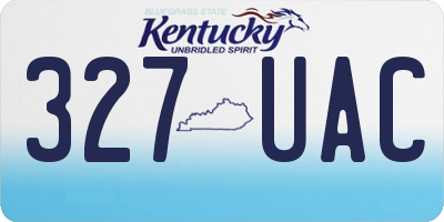 KY license plate 327UAC