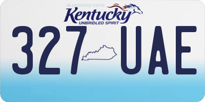 KY license plate 327UAE