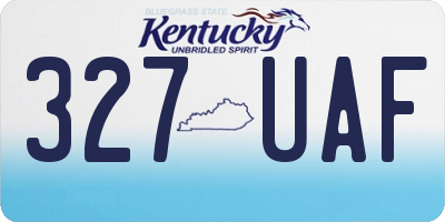 KY license plate 327UAF