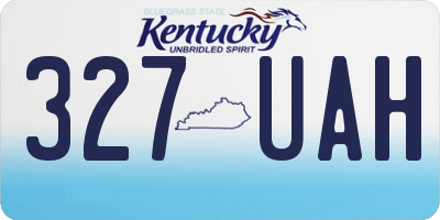 KY license plate 327UAH