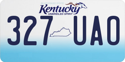 KY license plate 327UAO