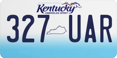 KY license plate 327UAR