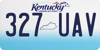 KY license plate 327UAV