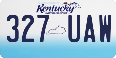 KY license plate 327UAW