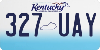 KY license plate 327UAY