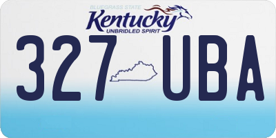 KY license plate 327UBA