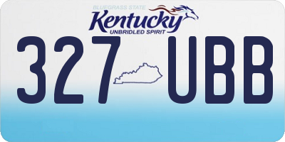 KY license plate 327UBB