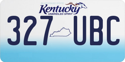 KY license plate 327UBC