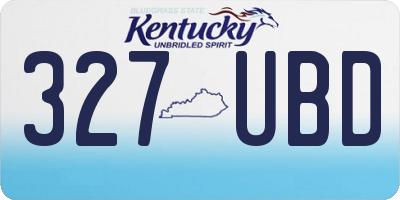 KY license plate 327UBD