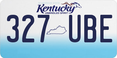 KY license plate 327UBE