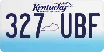 KY license plate 327UBF