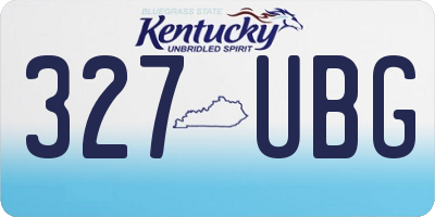 KY license plate 327UBG