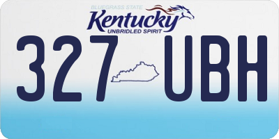 KY license plate 327UBH