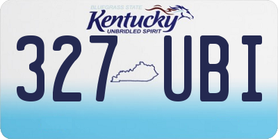 KY license plate 327UBI