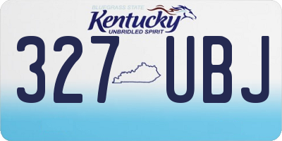 KY license plate 327UBJ